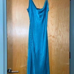 Zara spaghetti strap midi dress - aqua
